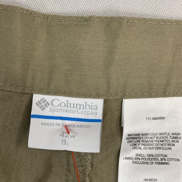 Columbia Omni Shade Sun Protection Outdoor Green Nylon Shorts Mens Size 42W x 9L - Picture 4 of 8